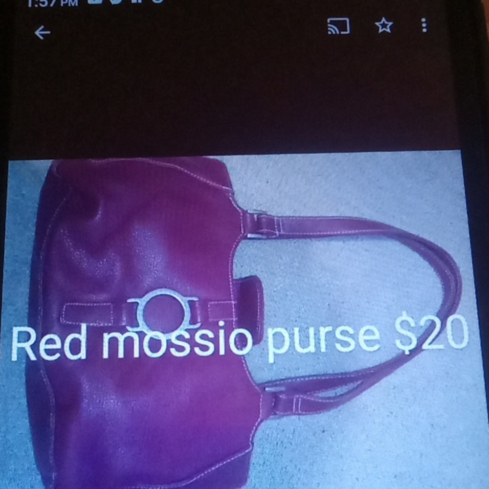 Red mossio purse
